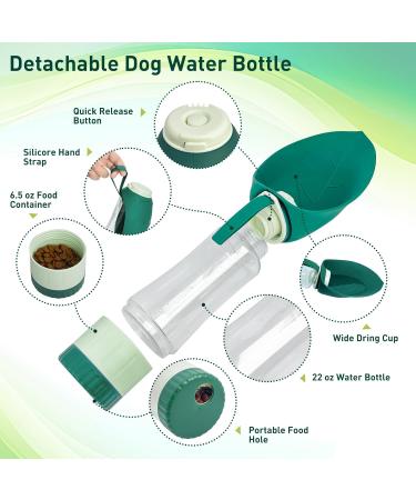 Blanlody Leak-Proof 600ml Drinking Bottle for Dogs | Travel Water Bottle & 190ml Feed Dispenser - Perfect for Pets on the Go - Blue - Buy Online on GoSupps.com