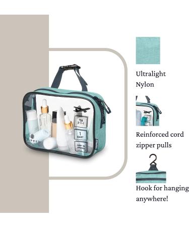 Hanging Travel Toiletry Bag Set with TSA Liquid Bag & Accessory Pouch (Dusty Teal) - Buy Online on GoSupps.com