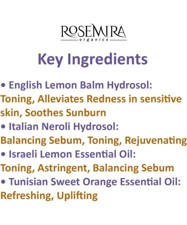 Organic Citrus Facial Toner Spray - for Aging and Sensitive Skin - Alcohol Free - 1 Month Supply - 1.7 OZ Made in USA - Buy Online on GoSupps.com