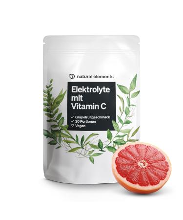 Electrolytes with grapefruit taste - 200 g powder for 30 portions - vegan with natural aroma - made in Germany laboratory test bags (30 portions)