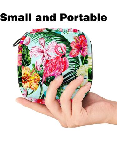 Buy Tropical Pink Flamingo Storage Bags for Women's Bandages Menstrual Pads & Tampons - Portable Organizer for School & Office - Buy Online on GoSupps.com