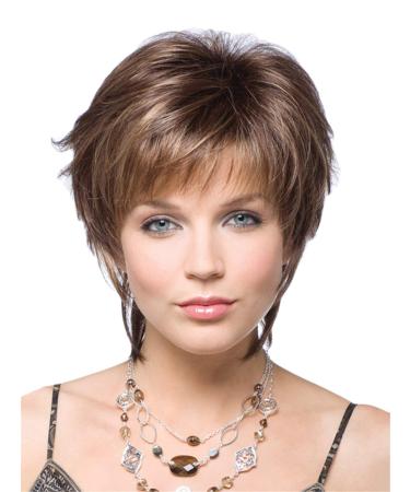 Generically Jier short layered wig with pony real hair wigs for women brown short hair wigs curly lure synthetic bob-style bobo head wig brown unit size
