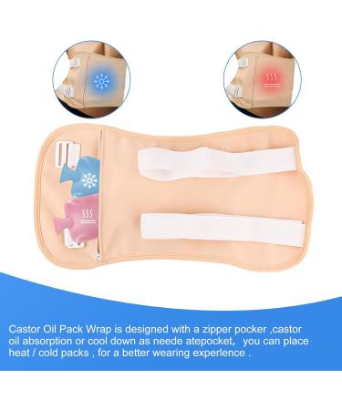 4-Hour Comfortable Reusable Castor Oil Pack for Belly Neck & Chest - Fatigue Relief Massage Belt (Khaki) | International Shipping - Buy Online on GoSupps.com