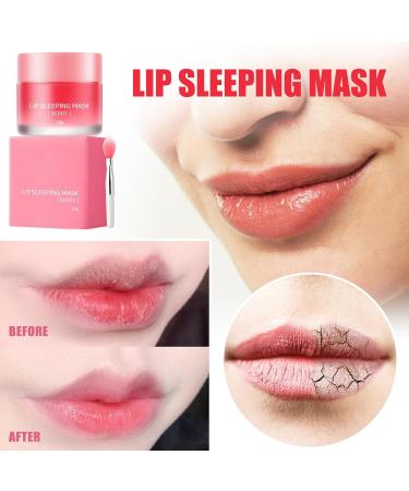  Wootapson 2PC Lip Sleep Mask For Lips Moisturizing Night Mask Strawberry Lip Sleeping Mask Exfoliate Moisturize Reduce Lip Wrinkles Lip Care - Buy Online on GoSupps.com