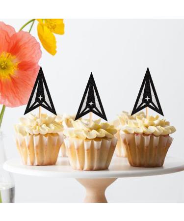 Ercadio 24 Pack Military Emblem Cupcake Toppers Silver Black Air Force Cupcake Picks Army Navy Cake Toppers Air Force Emblem Theme Retirement Birthday Party Cake Decorations Supplies Pattern 5 - Buy Online on GoSupps.com