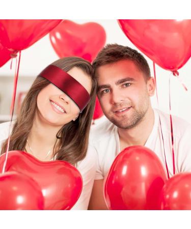 Satin Eye Mask for Sleeping - 2 PCS Adjustable Blindfolds | Perfect for Party Games & Valentine's Day Gift - Buy Online on GoSupps.com