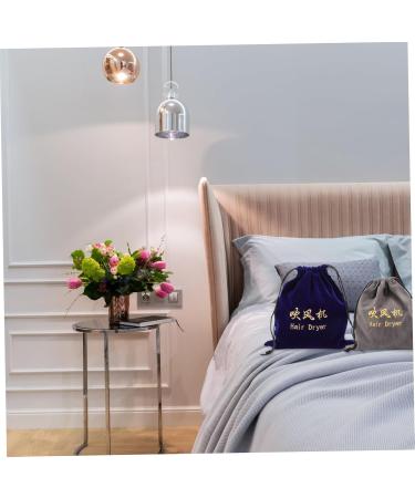 Baluue 2pcs Storage Bag Multifunctional Bag Drawstring Hair Dryer Holder Safe Hair Dryer Pouch Mini Velvet - Buy Online on GoSupps.com