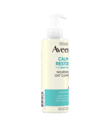 Aveeno Calm + Restore Oat Cleanser - Fragrance Free 7.8 fl oz | Gentle Hydrating Face Wash - Buy Online on GoSupps.com