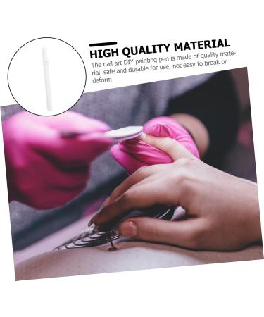 Healeved 1pc Nail Art Graffiti Pen Nail Art Tool Manicure Drawing Pen Waterproof Graffiti Pen Fingernail Painting Tool Dreadlocks Hair Tie Nail Doodling Pen Major White Drawing Tool Pp Miss 13x1cm White - Buy Online on GoSupps.com