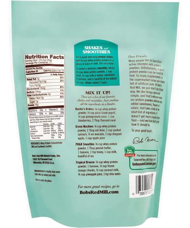 Bob's Red Mill All Natural Whey Protein Powder 12oz - Pack of 2 - Buy Online on GoSupps.com