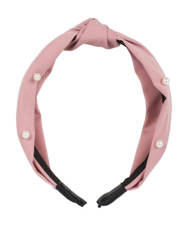 styleBREAKER Women's Mauve Fabric Headband with Pearl Appliqu & Knot Detail | Retro Hair Accessory - Buy Online on GoSupps.com