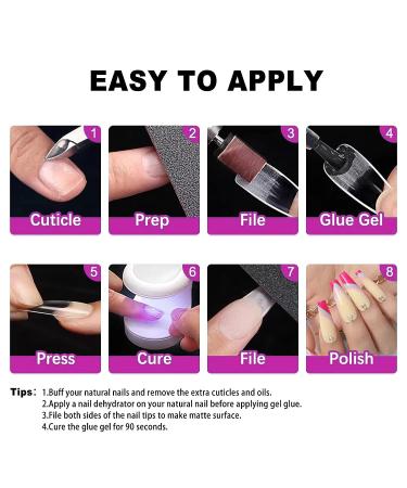 500PCS Medium Almond Shaped Clear Acrylic Nail Tips - Full Cover Press on Nails for DIY Nail Art | 10 Sizes - Buy Online on GoSupps.com