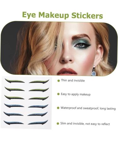 FOMIYES 24 Pairs Glitter Eyeliner Cat Eyeliner Sticker Invisible Eye Line Strips Eyes Adhesive Tape Miss - Buy Online on GoSupps.com