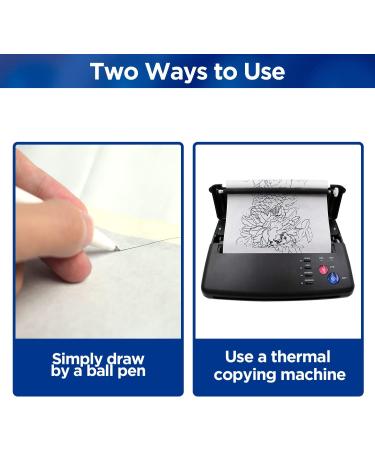 Tatt Stencil Transfer Paper 25PCS - Ultra HD Thermal Stencil Paper - Premium DIY Tracing Kit - Size A4 - Buy Online on GoSupps.com