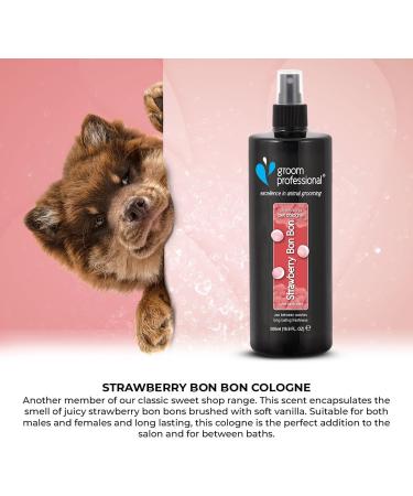 GROOM PROFESSIONAL Strawberry Bon Bon Dog Cologne Spray - Dog Perfume Spray - Dog Spray for Smelly Dogs - Fabulous Sweet Scent - Perfect for Between Washes - Long-Lasting Scent 500ml 500 ml - Buy Online on GoSupps.com