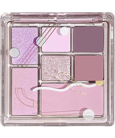 Eyeshadow Palette Neutral | 7 Colors Pigment Eye Shadow Pallete - Professional Vibrant Colors Shades Cosmetics Compact Waterproof Glitter Makeup Palette for Blendable Bright Makeup Rowces Streamer Iris No. 19 - Buy Online on GoSupps.com