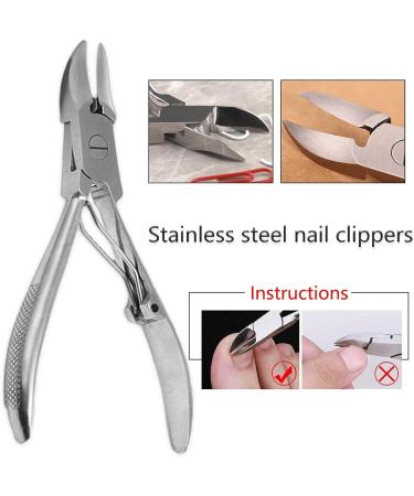 CHJHJKG Nail Clippers (Beauty) Stainless Steel Nail Cuticle Nipper Professional Nail Ingrown Pedicure Cuticle Scissor Plier Pusher Tool with protective cover - Buy Online on GoSupps.com