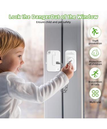 2pcs Window Safety Locks Window Restrictor Child Pet Window Locks for Upvc Windows Self Adhesive Adjustable Window Lock No Drilling for Child Pet Safety - Buy Online on GoSupps.com