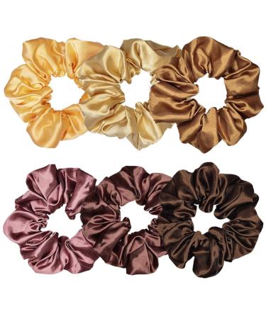 24 Pcs Satin Silk Hair Scrunchies - Fashion Hair Ties for Women and Girls - Multi-colored Hair Accessories - 4.5 Inch - Buy Online on GoSupps.com
