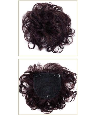 EREE HAIR 6Inch Short Curly Hair Topper Clip in Hair Topper Top Hairpieces Crwon Topper Human Hair Extensions Wiglet Topper Hair Piece for Women with Thinning Hair Reddish Brown Color - Buy Online on GoSupps.com
