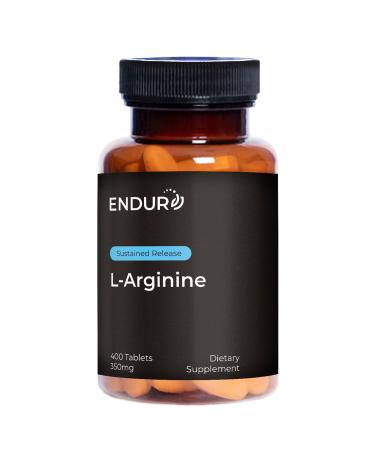 Endur L-Arginine Healthy Blood Flow & Heart Function Supplement Supports Exercise Performance & Immune Health Gluten Free 350mg (400 Tablets)