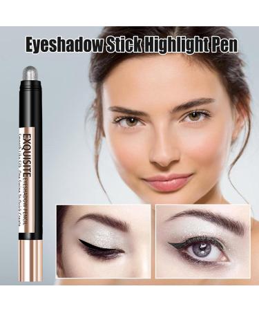 Eyeshadow Stick | Shimmer Cream Eyeshadow Pencil Crayon | Neutral Eyeshadow Stick | Champagne Eye Brightener Stick Highlighter Makeup Waterproof & Long Lasting 23# - Buy Online on GoSupps.com
