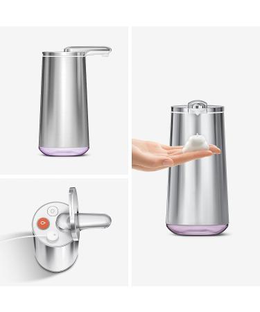 simplehuman 10 oz. Touch-Free Foam Sensor Pump in Mandarin Orange | Refillable Cartridge | Brushed Stainless Steel Soap Dispenser - 2022 Model - Buy Online on GoSupps.com
