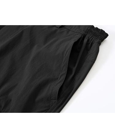 BASUDAM Men's Cargo Hiking Shorts - Quick Dry Stretch Work Shorts | 6 Pockets, Lightweight for Camping & Travel - Black 36 - Buy Online on GoSupps.com
