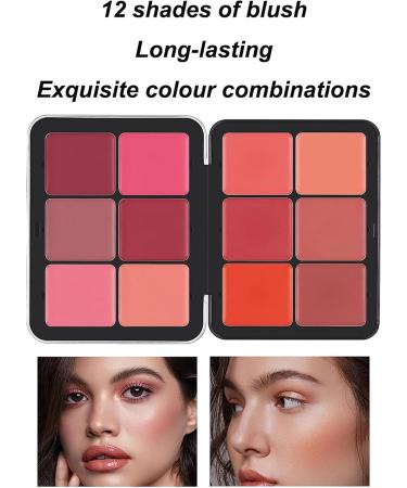 EXQST 3D Color Correcting Makeup Palette 12 Colors Cream Blush Palette Concealer Waterproof Long Lasting Cream Concealer Palette Kit - Buy Online on GoSupps.com