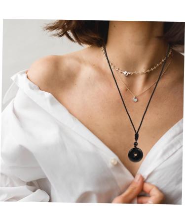 Minkissy 4-Piece Crystal Necklaces for Men & Women - Safety Buckle Coat Chain Decor | Stylish Protection Jewelry - Buy Online on GoSupps.com