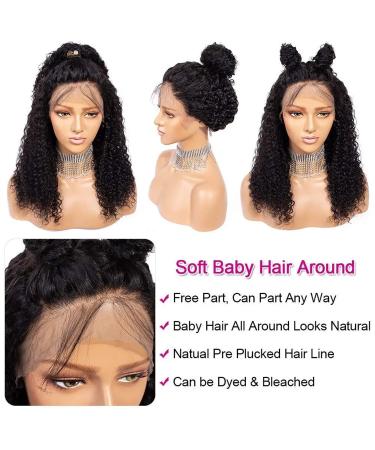 SUNTU 20 Inch Kinky Curly Lace Front Wig | HD Transparent Lace | Pre-Plucked with Baby Hair | Natural Hairline | Afro Human Hair Wig - Buy Online on GoSupps.com