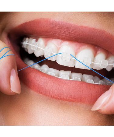 600 Pcs Dental Floss Threader for Bridges Braces & Implants - Multifunctional Nylon Loop Design | Pack of 12 (Blue) - International Shipping Available - Buy Online on GoSupps.com