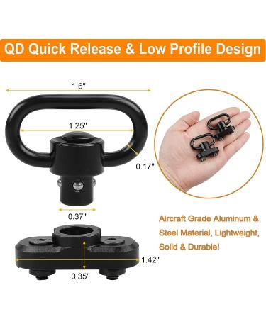 FENTUK Keymod 2 Point Sling Swivels - 2 Pack Quick Detach Mounts for Keymod System - Buy Online on GoSupps.com