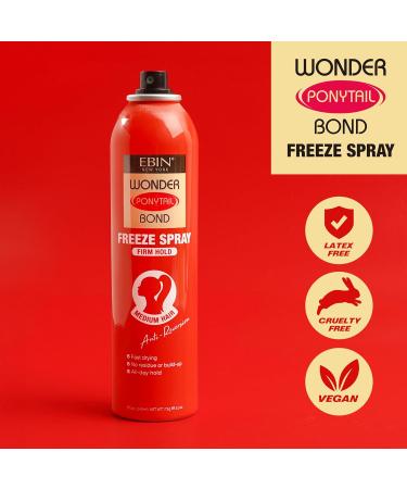 EBIN NEW YORK Wonder Ponytail Bond Freeze Spray Firm Hold - Medium Hair 8oz/ 245ml |Long Lasting Hold 24-Hour Frizz Control Shine Enhancing Fast-Drying Lightweight All Hair Types - Buy Online on GoSupps.com