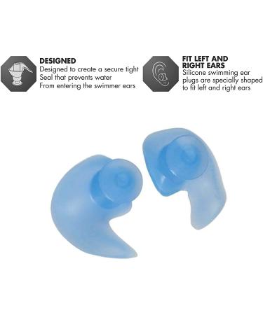 TYR Blue Silicone Molded Ear Plugs - Premium Swimmers Ear Protection - Buy Online on GoSupps.com