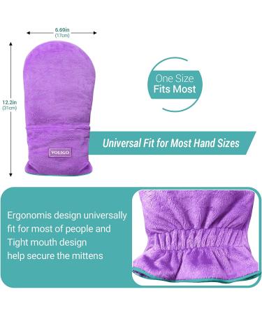 Hot & Cold Hand Therapy Gloves - Pain Relief for Arthritis, Carpal Tunnel & Hand Injuries - Microwavable & Freezable Mittens in Dark Gray & Purple - Buy Online on GoSupps.com