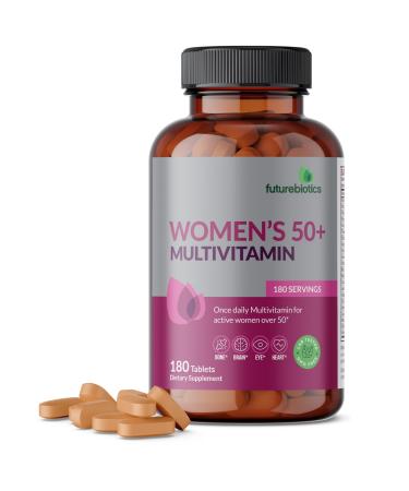 Futurebiotics Women's 50+ Multivitamin Once Daily Multivitamin for Active Women Over 50 Non-GMO 180 Tablets