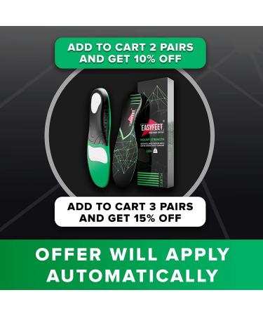 2022 Plantar Fasciitis Insoles - Strong Arch Support for 220+ lbs Men Women - Orthotic Inserts for Flat Feet & Arch Pain - Heavy Duty Relief - Black M (Men 9-10.5/Women) - Buy Online on GoSupps.com