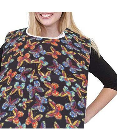 Adult Bibs for Eating with Crumb Catcher 3pcs Waterproof Reusable Clothing Protectors for Elderly Women - Buy Online on GoSupps.com