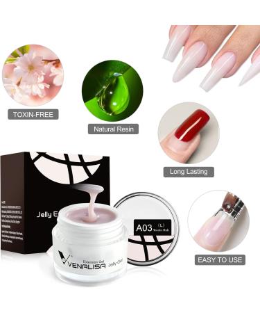 VENALISA Grey Pink Builder Gel 50g Kit for Nail Extension - UV Nail Polish for Manicure & Repair - Buy Online on GoSupps.com