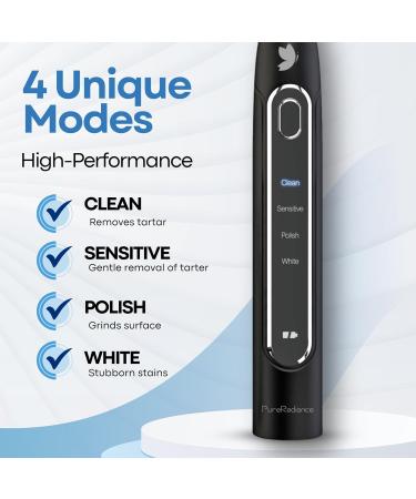LED Whitening Electric Toothbrush - Waterproof Sonicare with 6 Blue Lights for Adults | Bright Smile Solutions - Buy Online on GoSupps.com