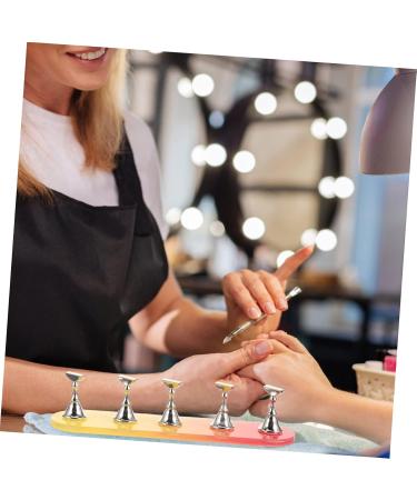 Ipetboom 1 Set Nail Practice Holder Convenient Nail Stands Magnetic Nail Tips Practice Holder Beauty Nail Display Nail Art Nails Beauty Nail Racks Plastic and Silver Nail Painting 12.8x3.7cm As Shown - Buy Online on GoSupps.com