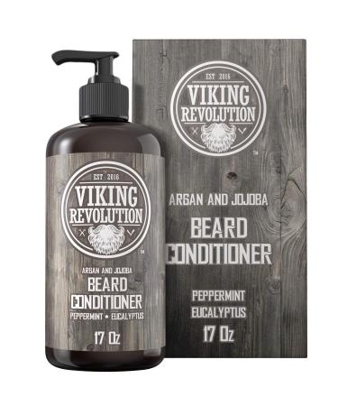 Viking Revolution Beard Wash & Beard Conditioner Set w/Argan & Jojoba Oils - Sof