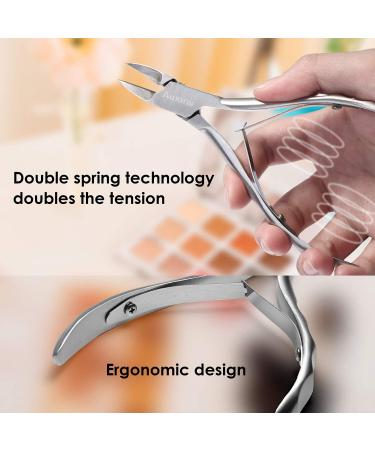 Auxmir Stainless Steel Toenail Clippers - Sharp Curved Nippers for Thick or Ingrown Nails - Safety Cover Included - Buy Online on GoSupps.com