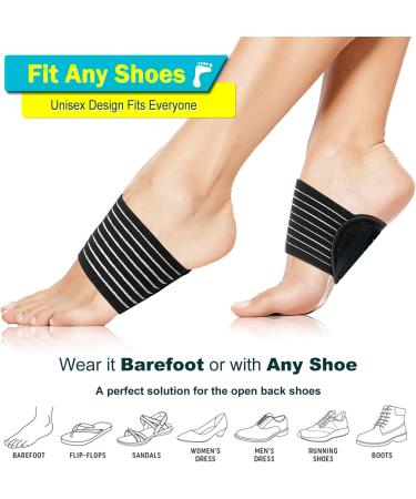 Compression Arch Support Sleeves for Plantar Fasciitis - Cushioned Orthotic Relief for Flat Feet & Achy Feet - Men & Women - Buy Online on GoSupps.com