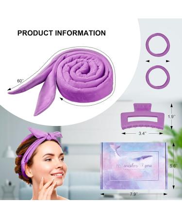 CORATED Velvet Heatless Curling Rod Headband Set - No Heat Hair Curlers for Long Hair (Purple) - Buy Online on GoSupps.com
