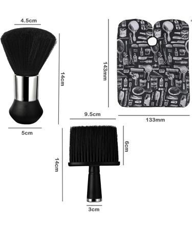 GIONAR 3-Piece Hairdressing Accessory Set Neck Brush Hairdresser Hair Brush Hair Cleaning with Haircut Hairdressing Capes Professional Hair Styling and Cleaning for the Salon Black - Buy Online on GoSupps.com