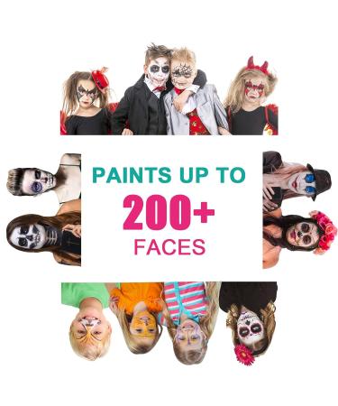 Professional Mardi Gras Makeup Set - Water Current 30g x 2 Colors for Halloween & Carnival Parties - White & Black - Buy Online on GoSupps.com