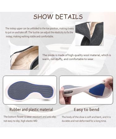 Winter Diabetic Shoes - Extra Wide Orthopedic Slippers for Men & Women - Adjustable Bandage Shoes for Arthritis & Swollen Feet - Grey, Size Men 9/Women 10 - Buy Online on GoSupps.com