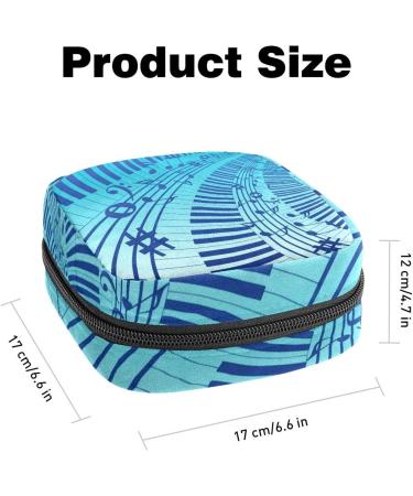 Multicolored Music-Piano Ladies Napkin Storage Bag | Portable Period Bag for Women Teens & Girls - Menstrual Cup & Tampon Organizer - Buy Online on GoSupps.com